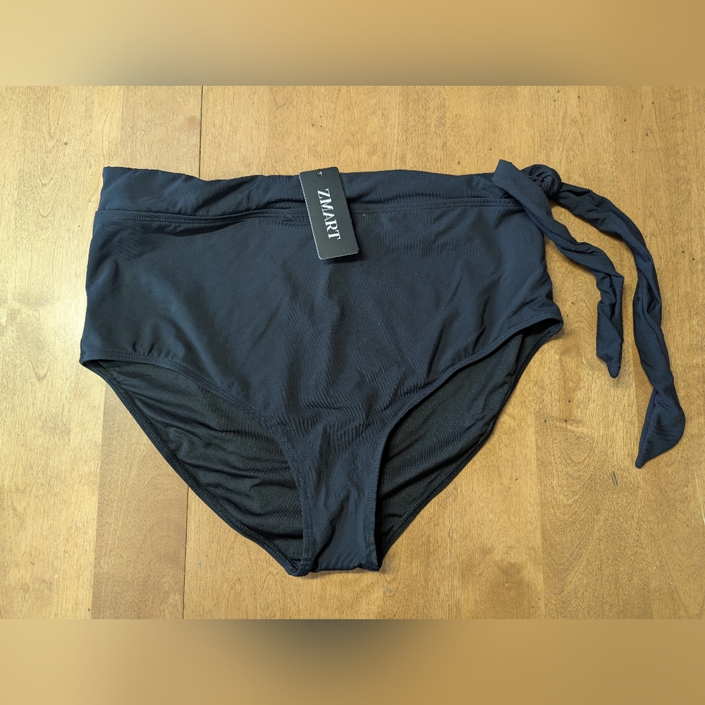 Zmart Black High-Waisted Bikini Bottom